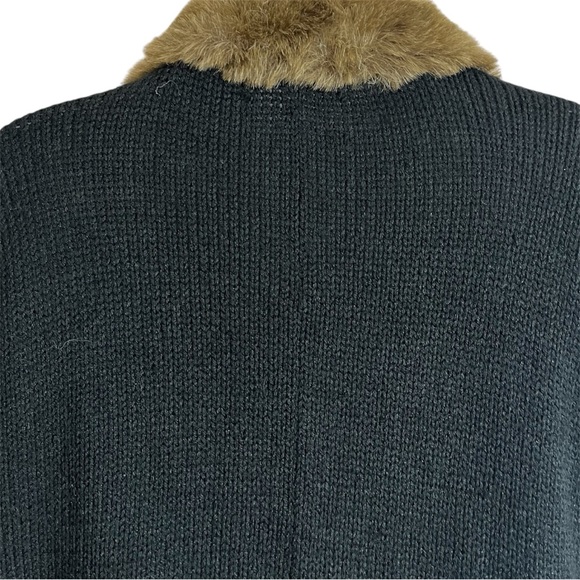 Torrid Black Sweater Coat with Faux Fur Trim,  2X - Picture 8 of 10